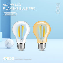 Load image into Gallery viewer, E27 7w LED Filament Bulb Warm and Cool White Amber Glass A60