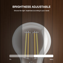 Load image into Gallery viewer, E27 7w LED Filament Bulb Warm and Cool White Amber Glass A60