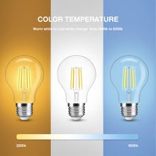 Load image into Gallery viewer, E27 7w LED Filament Bulb Warm and Cool White Amber Glass A60