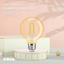 Load image into Gallery viewer, E27 7w LED Filament Bulb Warm and Cool White Amber Glass G95