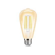 Load image into Gallery viewer, E27 7w LED Filament Bulb Warm and Cool White Amber Glass ST64