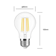 Load image into Gallery viewer, E27 7w LED Filament Bulb Warm and Cool White Clear Glass A60