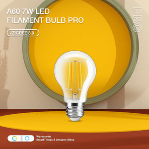 E27 7w LED Filament Bulb Warm and Cool White Clear Glass A60
