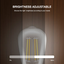 Load image into Gallery viewer, E27 7w LED Filament Bulb Warm and Cool White Clear Glass ST64