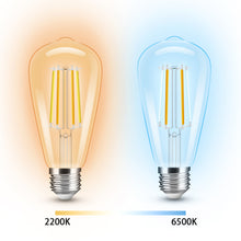 Load image into Gallery viewer, E27 7w LED Filament Bulb Warm and Cool White Clear Glass ST64
