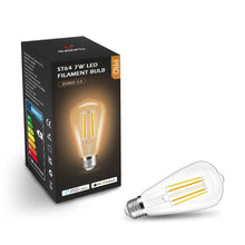 Load image into Gallery viewer, E27 7w LED Filament Bulb Warm and Cool White Clear Glass ST64