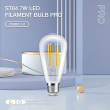 Load image into Gallery viewer, E27 7w LED Filament Bulb Warm and Cool White Clear Glass ST64