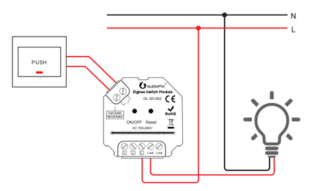 Zigbee Triac AC On/Off Switch AC100v - 240v Max 200w