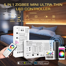 Load image into Gallery viewer, 5-IN-1 Ultra Thin Zigbee &amp; RF Smart LED Light Strip Controller and Dimmer - Pro