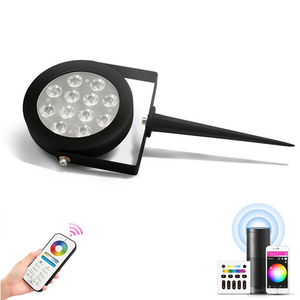 Garden Lamp Spike 12w LED Light Zigbee & RF Dual Tuneable White and Colour - Pro