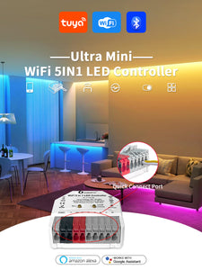 Tuya Ultra Mini WiFi 5-in-1 LED Strip Controller (Triac)