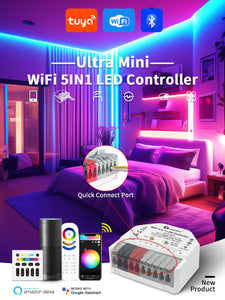 Tuya Ultra Mini WiFi 5-in-1 LED Strip Controller (Triac)