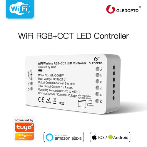 Tuya WiFi RGB+CCT LED Strip Controller