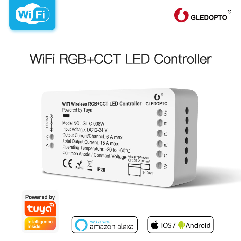 Tuya WiFi RGB+CCT LED Strip Controller