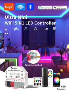 Tuya Ultra Mini WiFi 5-in-1 LED Strip Controller (Triac)