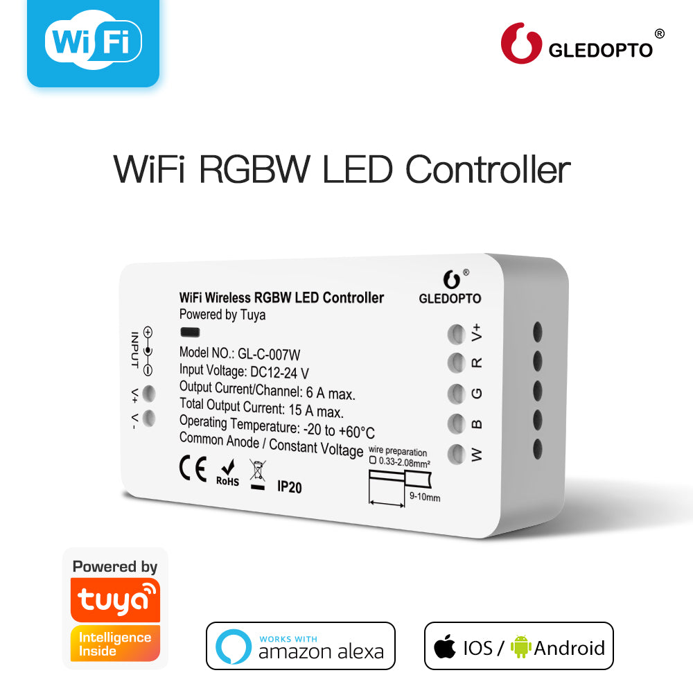 Tuya WiFi RGBW LED Strip Controller