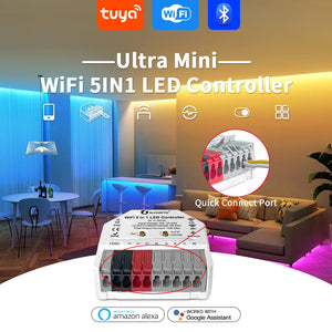 Tuya Ultra Mini WiFi 5-in-1 LED Strip Controller (Triac)