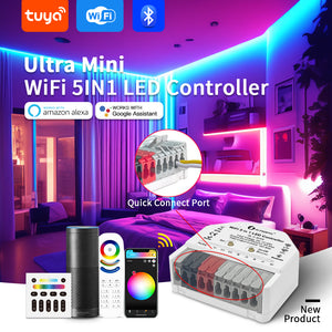 Tuya Ultra Mini WiFi 5-in-1 LED Strip Controller (Triac)