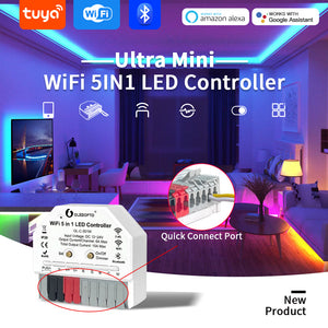 Tuya Ultra Mini WiFi 5-in-1 LED Strip Controller (Triac)