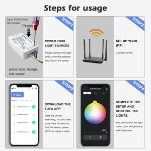 Tuya WiFi RGBW LED Strip Controller