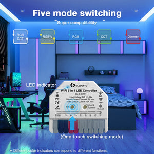 Tuya Ultra Mini WiFi 5-in-1 LED Strip Controller (Triac)