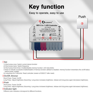 Tuya Ultra Mini WiFi 5-in-1 LED Strip Controller (Triac)