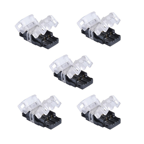 8mm Connector - Strip to Wire - Single Colour LED - IP20 - Pack of 5