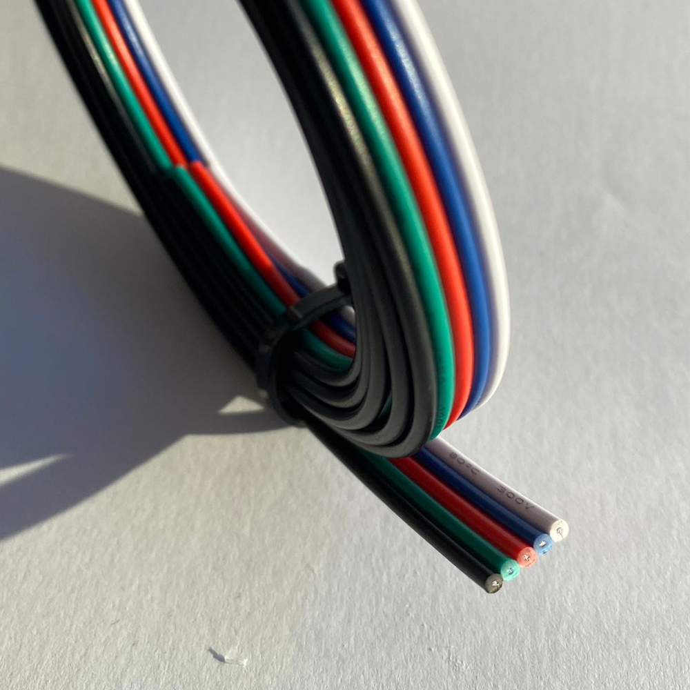 Rgb Solid Core Wire 5 Core Cable Wire for RGBW LED Strip 12/24V – LED Smart