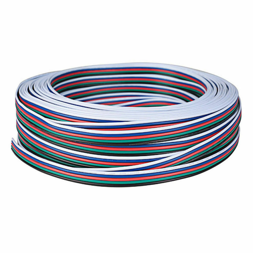 Rgb Solid Core Wire 5 Core Cable Wire for RGBW LED Strip 12/24V – LED Smart