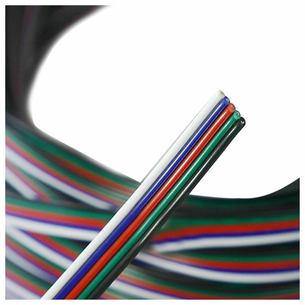 Rgb Solid Core Wire 5 Core Cable Wire for RGBW LED Strip 12/24V – LED Smart
