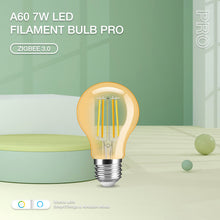 Load image into Gallery viewer, E27 7w LED Filament Bulb Warm and Cool White Amber Glass A60