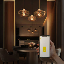 Load image into Gallery viewer, E27 7w LED Filament Bulb Warm and Cool White Amber Glass ST64