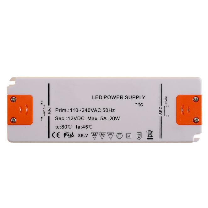 Ultraslim LED Driver Power Supply DC12v / 20w / 1.67A / AC200-240v