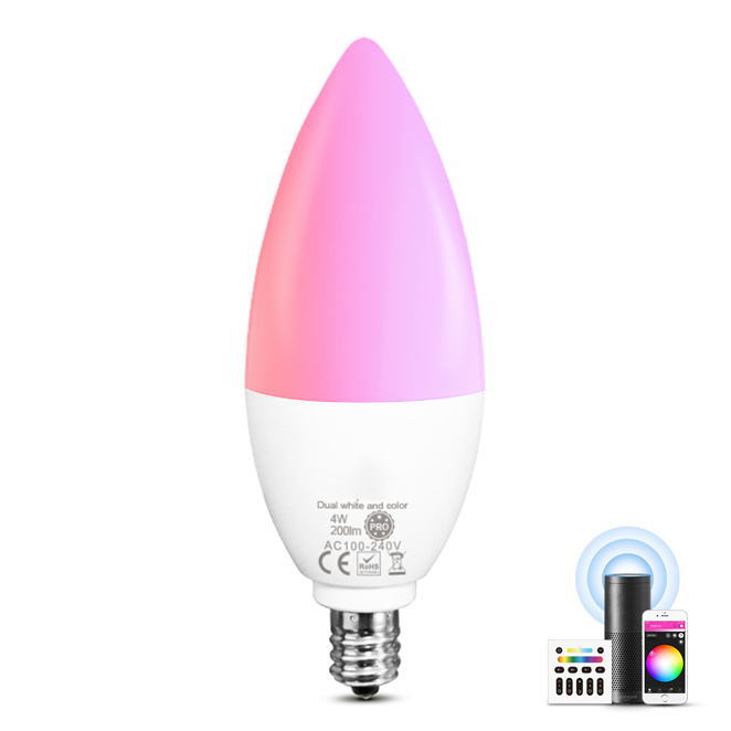E14 4w RGBW Zigbee Smart Bulb - Pro
