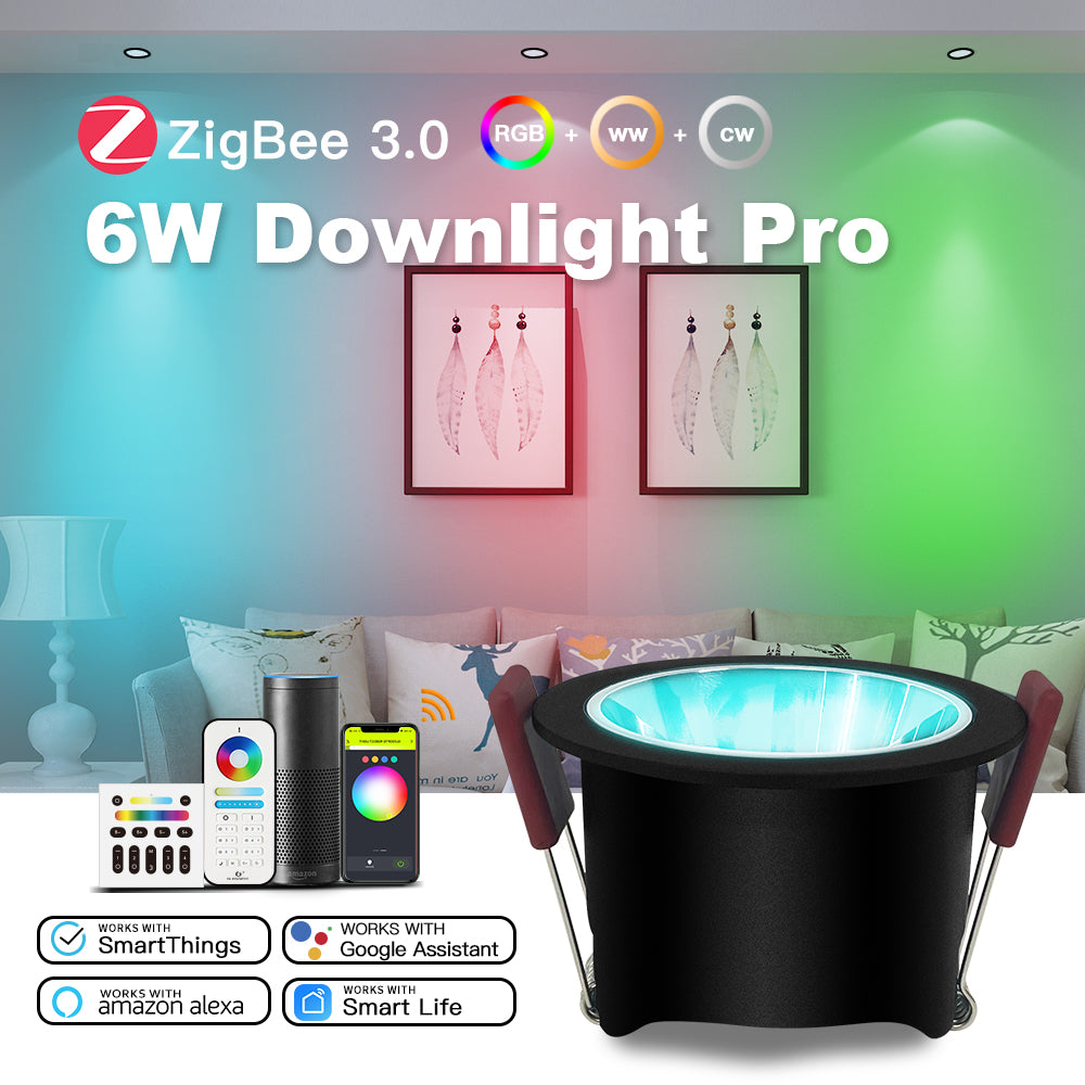 6w Black LED Smart Spotlight RGBW Pro IP54 (Works With Hue)